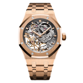 Audemars Piguet Royal Oak 15467OR.OO.1256OR.01 Double Skeletonized Balance Wheel Rose Gold Watch