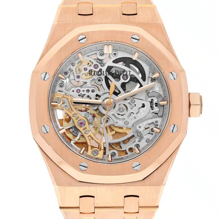 Audemars Piguet Royal Oak 15467OR.OO.1256OR.01 Double Skeletonized Balance Wheel Rose Gold Watch – image 3