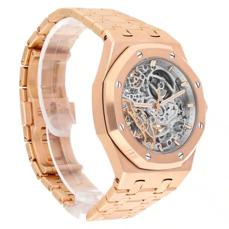 Audemars Piguet Royal Oak 15467OR.OO.1256OR.01 Double Skeletonized Balance Wheel Rose Gold Watch – image 4