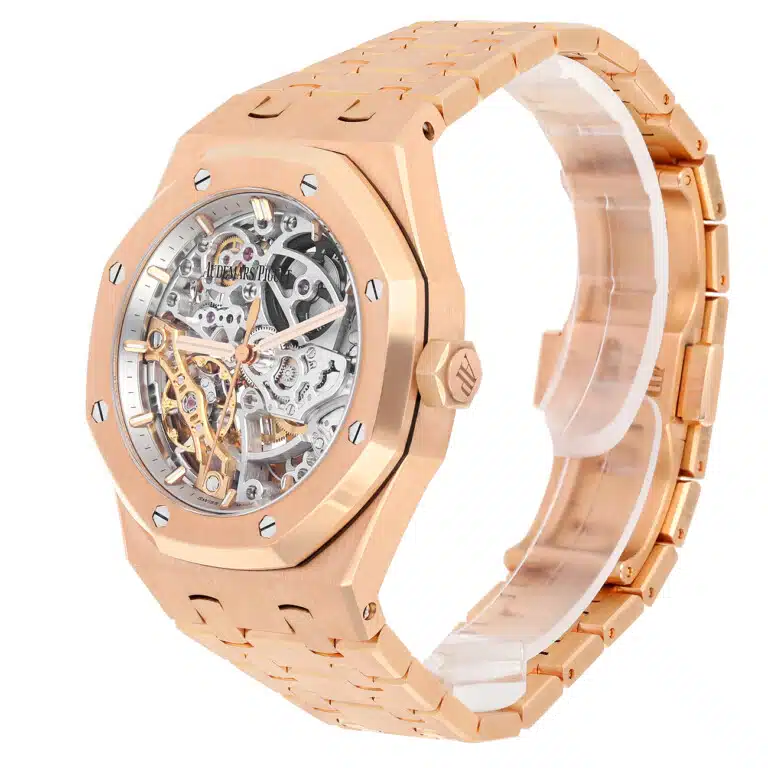Audemars Piguet Royal Oak 15467OR.OO.1256OR.01 Double Skeletonized Balance Wheel Rose Gold Watch – image 6