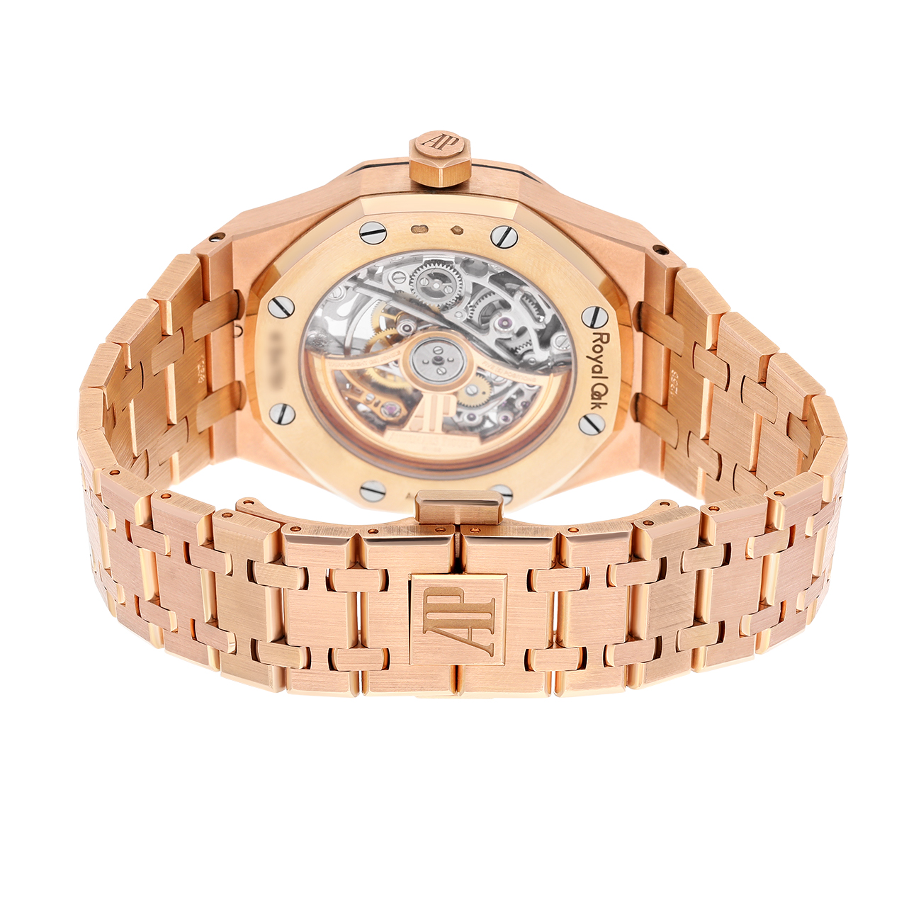 Audemars Piguet Royal Oak 15467OR.OO.1256OR.01 Double Skeletonized Balance Wheel Rose Gold Watch