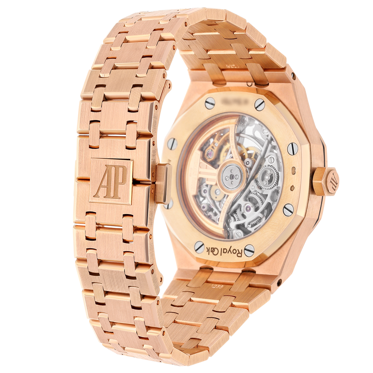 Audemars Piguet Royal Oak 15467OR.OO.1256OR.01 Double Skeletonized Balance Wheel Rose Gold Watch