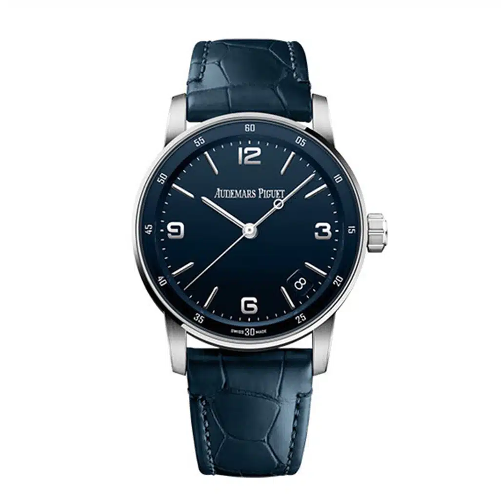 Audemars Piguet Code 11.59 15210BC.OO.A321CR.01 Blue Dial White Gold with Blue Leather