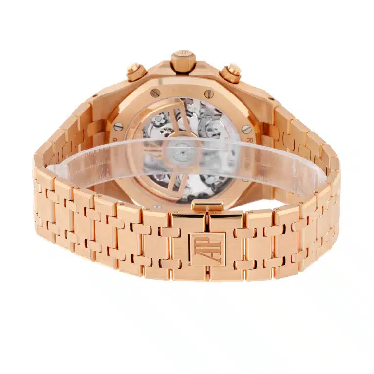 Audemars Piguet Royal Oak 26240OR.OO.D315CR.02 Automatic Chronograph Blue Dial Pink Gold Watch – image 7