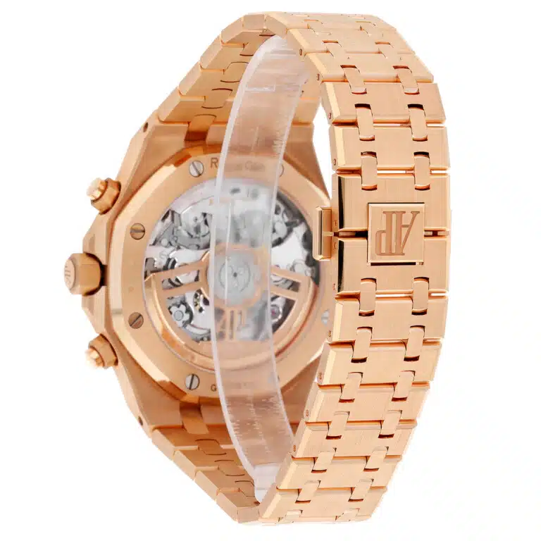 Audemars Piguet Royal Oak 26240OR.OO.D315CR.02 Automatic Chronograph Blue Dial Pink Gold Watch – image 8