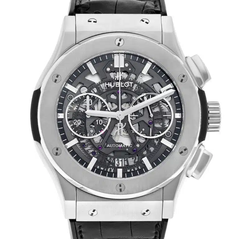 Hublot Classic Fusion Aerofusion 525.NX.0170.LR Skeleton Dial Black Leather Strap Watch – image 3