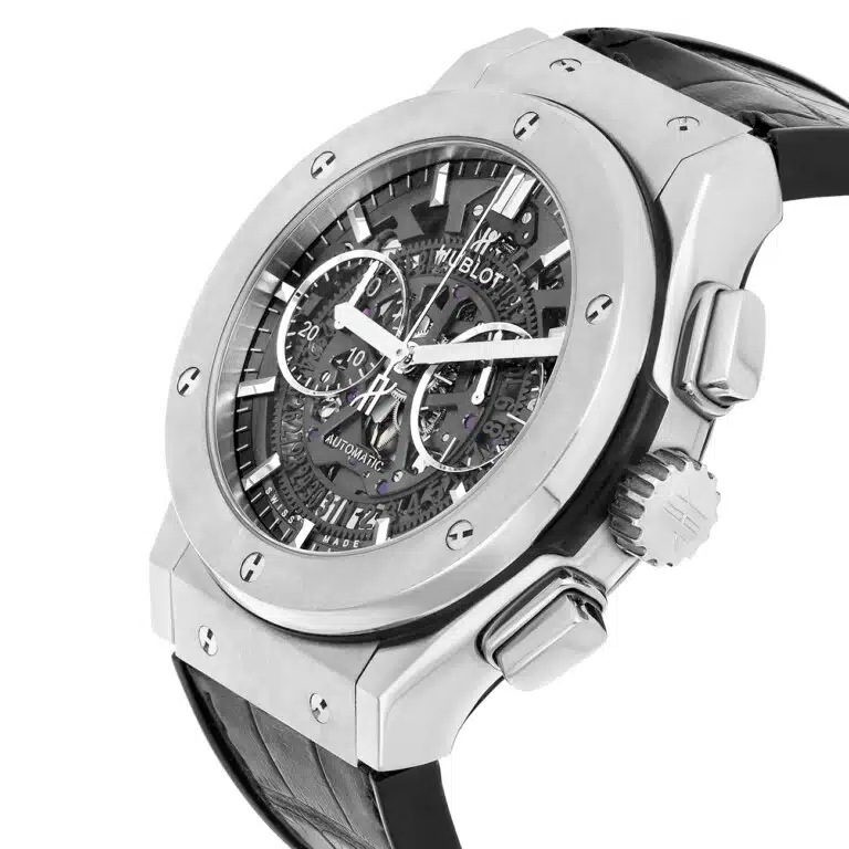 Hublot Classic Fusion Aerofusion 525.NX.0170.LR Skeleton Dial Black Leather Strap Watch – image 7