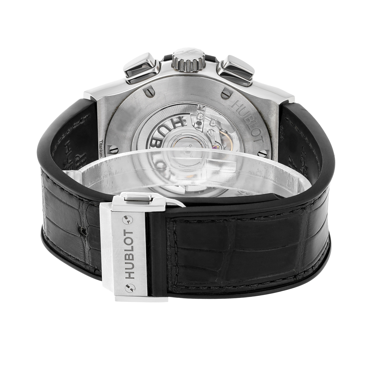 Hublot Classic Fusion Aerofusion 525.NX.0170.LR Skeleton Dial Black Leather Strap Watch