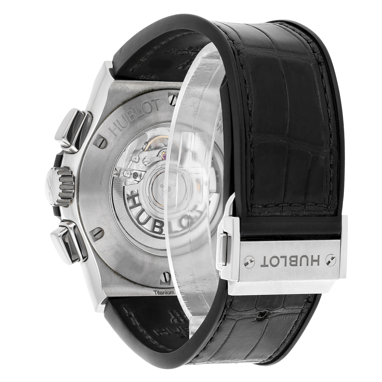 Hublot Classic Fusion Aerofusion 525.NX.0170.LR Skeleton Dial Black Leather Strap Watch