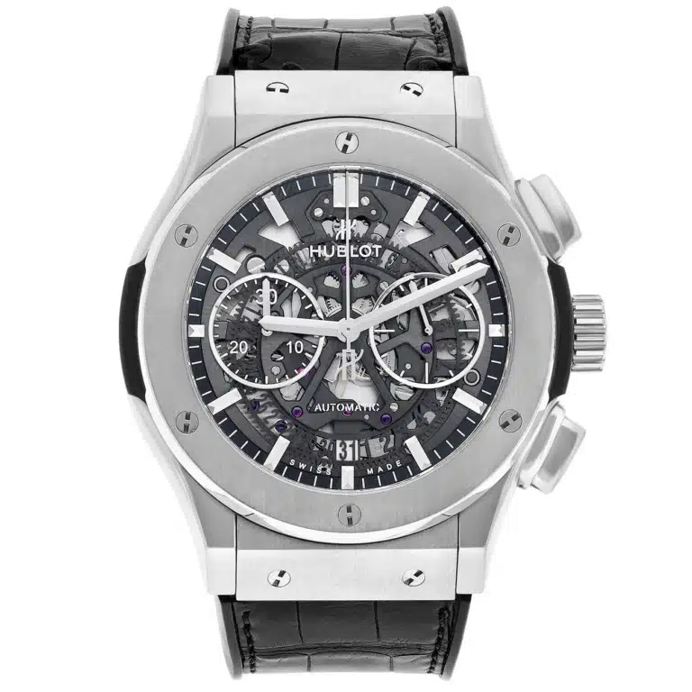 Hublot Classic Fusion Aerofusion 525.NX.0170.LR Skeleton Dial Black Leather Strap Watch – image 2