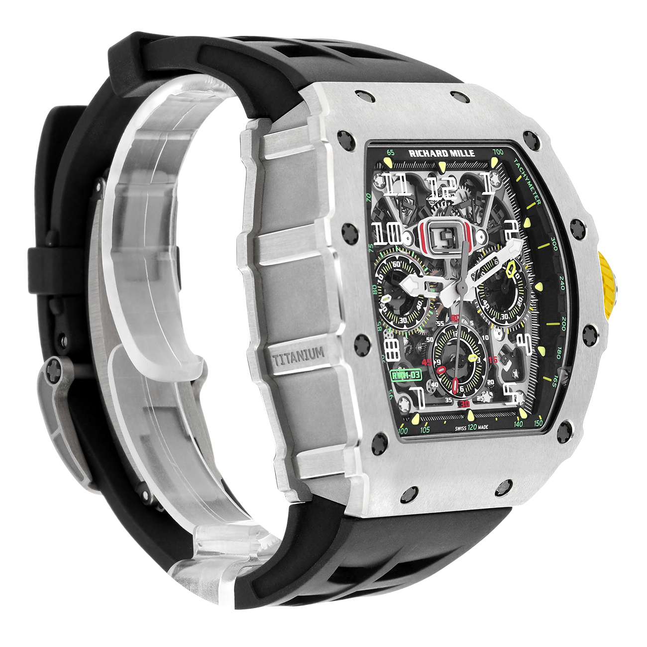Richard Mille RM 11-03 Titanium Automatic Flyback Chronograph Rubber Strap Watch