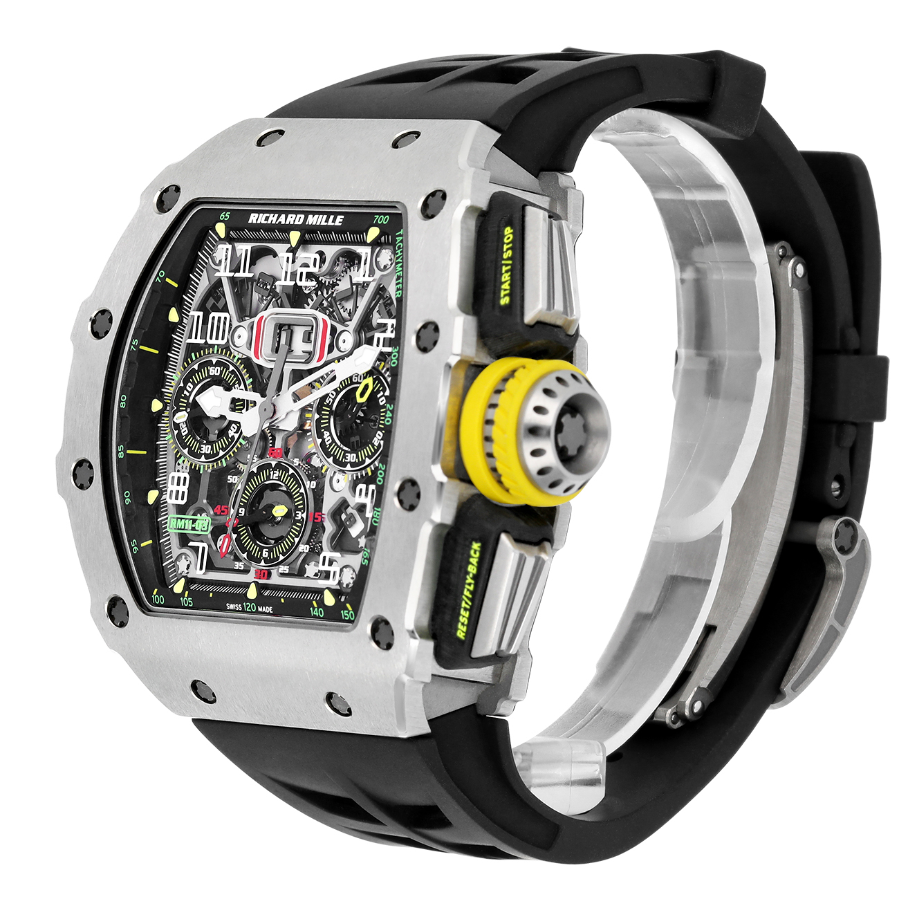 Richard Mille RM 11-03 Titanium Automatic Flyback Chronograph Rubber Strap Watch