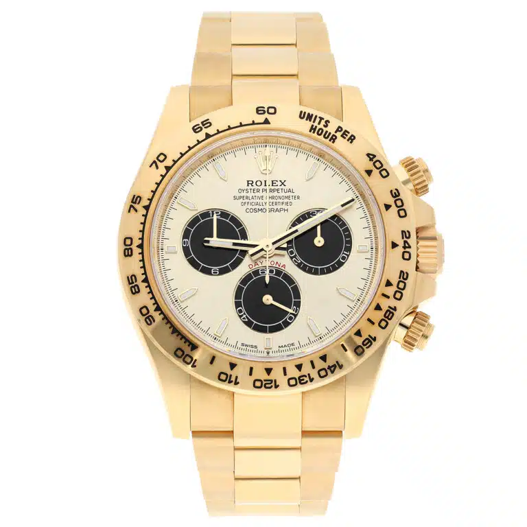 Rolex Cosmograph Daytona 126508-0006 Pikachu, yellow gold, champagne dial, black sub-dials