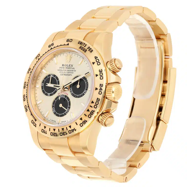 Rolex Cosmograph Daytona 126508-0006 40mm “Pikachu” Champagne Dial Black Sub Dial Yellow Gold Watch – image 6