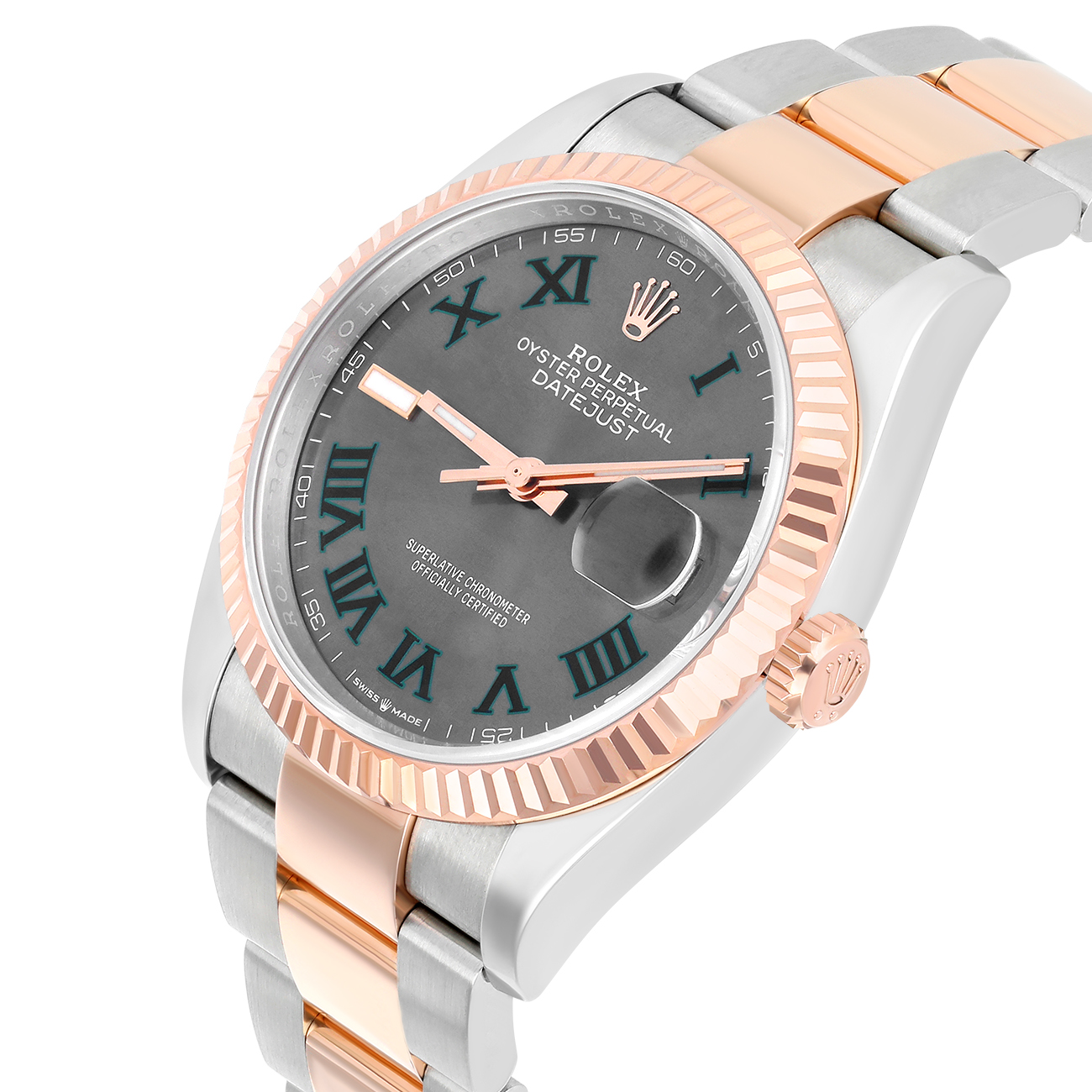Rolex Datejust 126231-0030 36mm Wimbledon Dial Oyster Bracelet Stainless Steel & Rose Gold Watch 2025