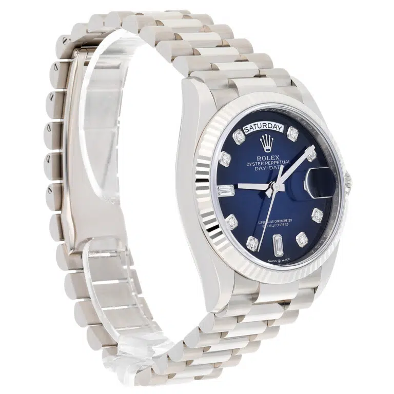 Rolex Day-Date 128239-0023 36mm President Blue Diamond Dial White Gold Watch 2023 – image 6