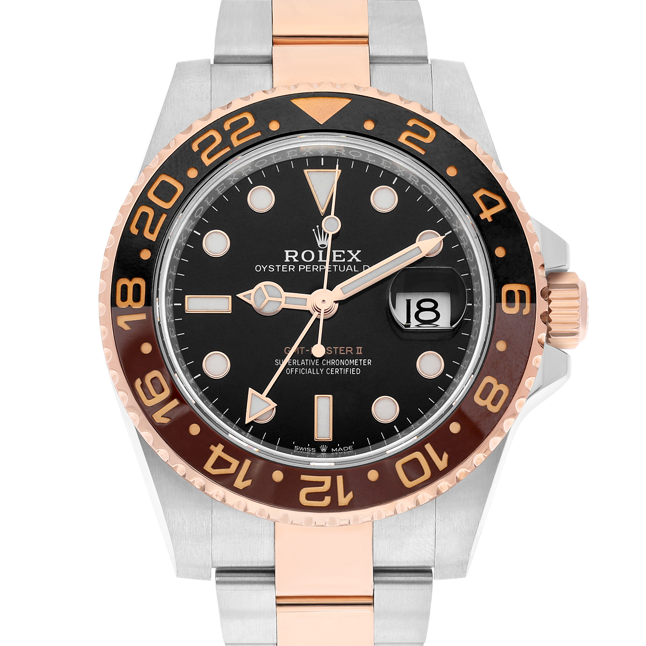 Rolex GMT-Master II 126711chnr-0002 40mm Black Dial Oyster Bracelet Stainless Steel and Rose Gold Watch