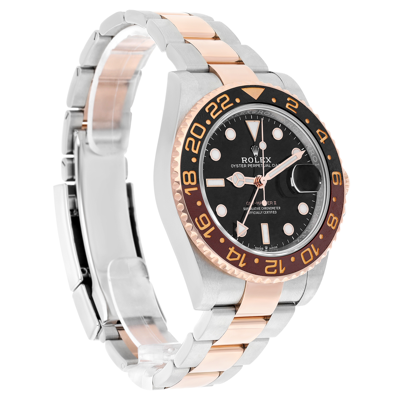 Rolex GMT-Master II 126711chnr-0002 40mm Black Dial Oyster Bracelet Stainless Steel and Rose Gold Watch