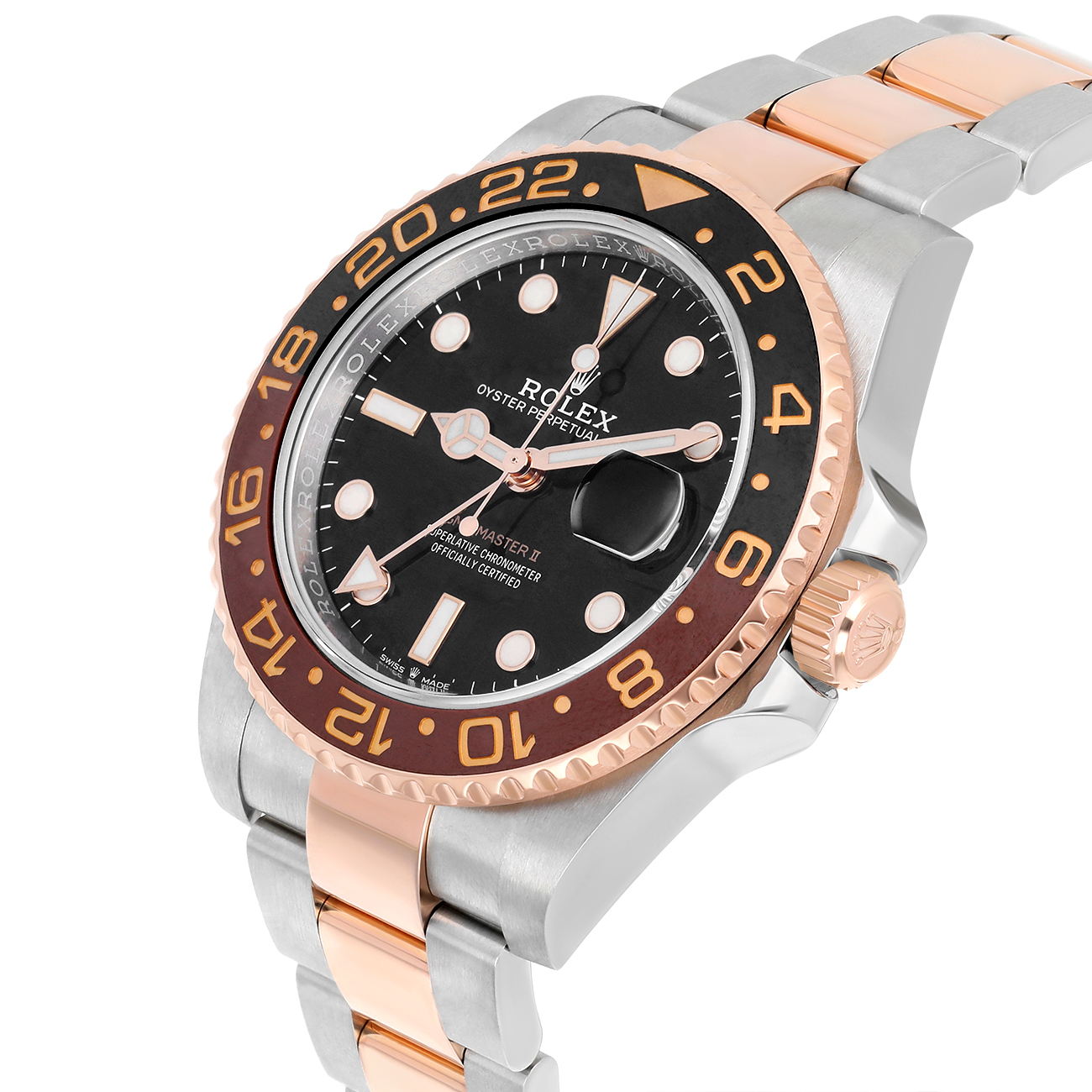Rolex GMT-Master II 126711chnr-0002 40mm Black Dial Oyster Bracelet Stainless Steel and Rose Gold Watch