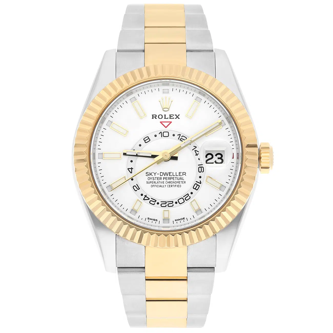 Rolex Sky-Dweller 326933 42mm White Dial Oyster Bracelet Yellow Gold and Stainless Steel Watch