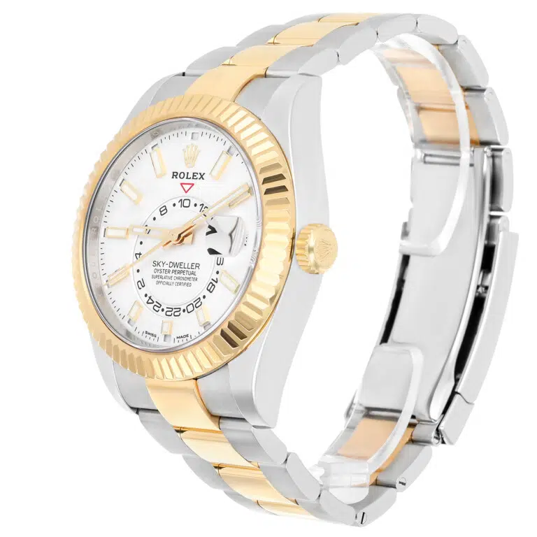 Rolex Sky-Dweller 326933 42mm White Dial Oyster Bracelet Yellow Gold and Stainless Steel Watch – image 4