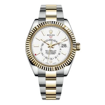 Rolex Sky-Dweller 326933 42mm White Dial Oyster Bracelet Yellow Gold and Stainless Steel Watch 2021