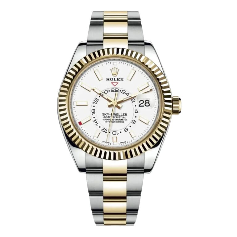 Rolex Sky-Dweller 326933 42mm White Dial Oyster Bracelet Yellow Gold and Stainless Steel Watch 2021