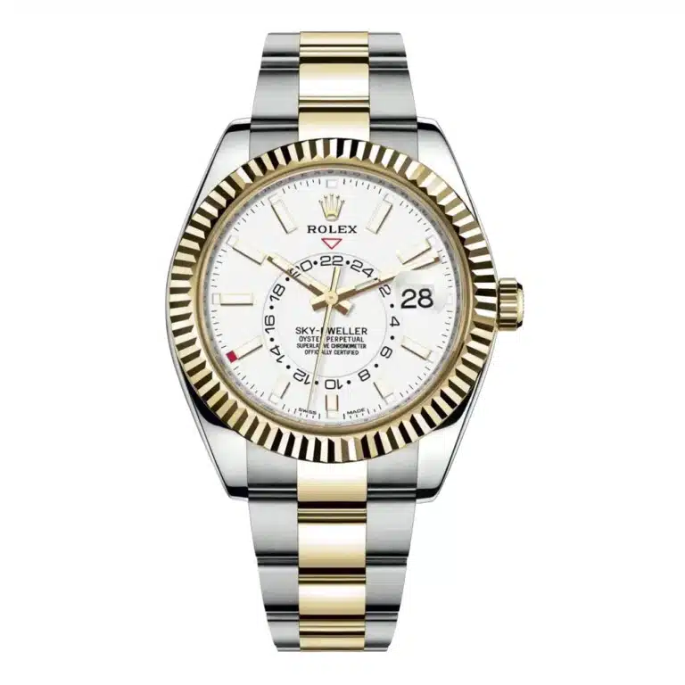 Rolex Sky-Dweller 326933 42mm White Dial Oyster Bracelet Yellow Gold and Stainless Steel Watch 2021