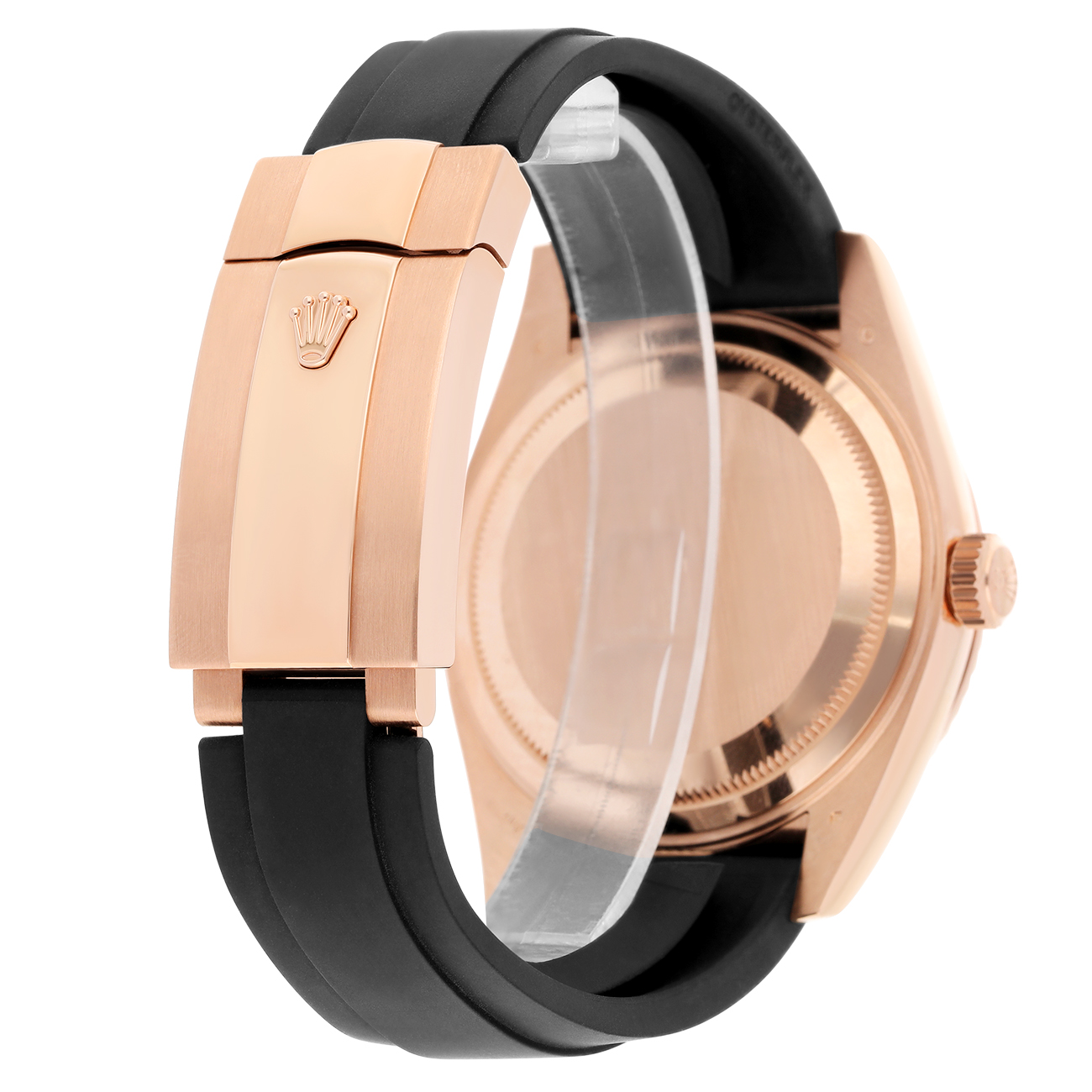 Rolex Sky-Dweller 336235-0002 Chocolate Index Dial Black Rubber Strap Rose Gold Watch - 2025