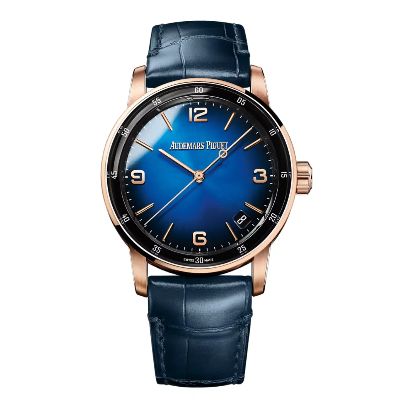 Audemars Piguet Code 11.59 15210OR.OO.A028CR.01 Rose Gold With Blue Leather Strap