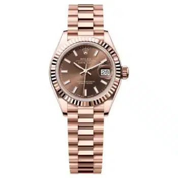 Rolex Lady-Datejust 279175-0007 Chocolate Dial 28 MM Rose Gold President Bracelet