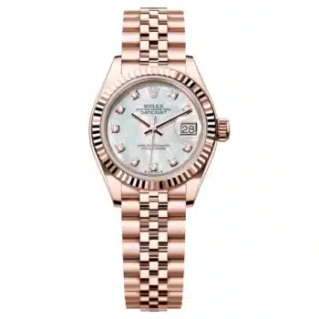 Rolex Lady-Datejust 279175-0018 President Rose Gold Mother-of-Pearl Diamond Dial