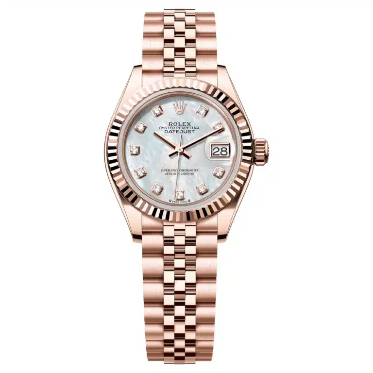 Rolex Lady-Datejust 279175-0018 President Rose Gold Mother-of-Pearl Diamond Dial