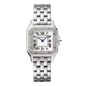 Cartier Panthere W4PN0018 quartz stainless steel watch, silver Roman dial