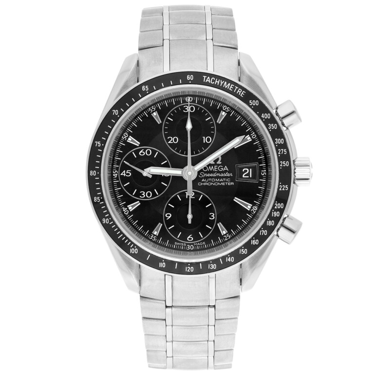 Omega Speedmaster 3210.50.00 40mm chronograph stainless steel watch, black dial