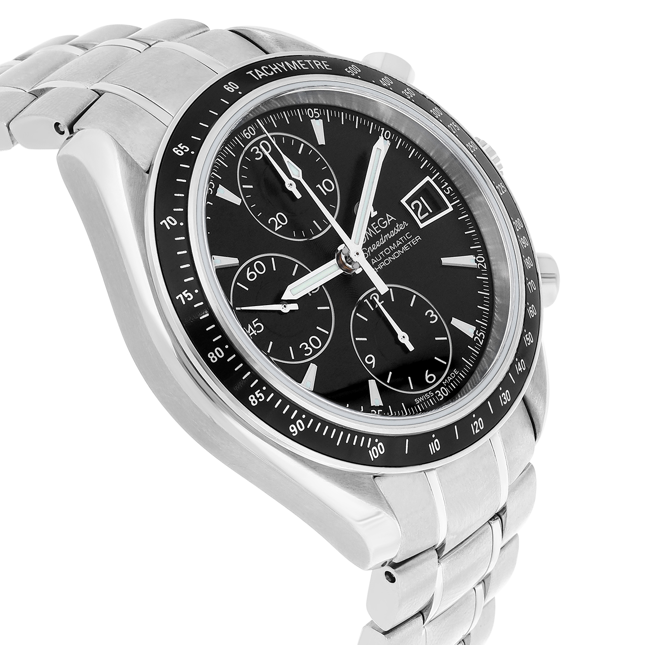 Omega Speedmaster 40mm Chronograph 3210.50.00 Black Dial Stainless Steel Watch