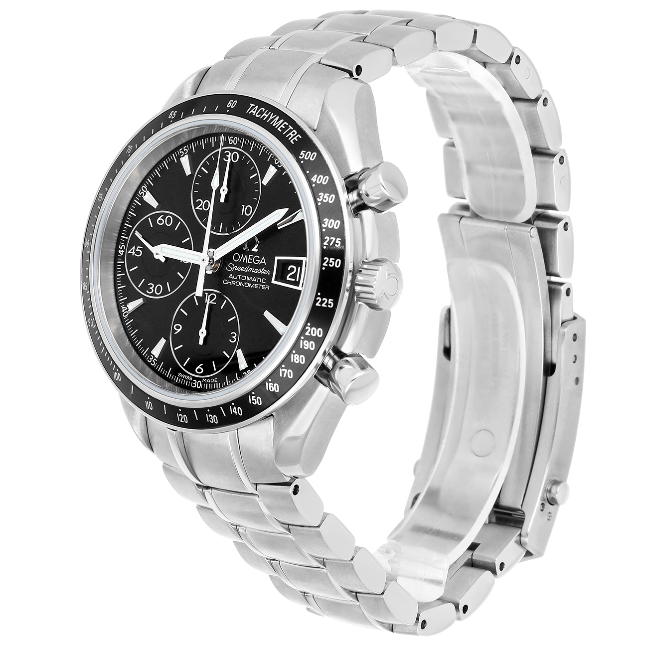 Omega Speedmaster 40mm Chronograph 3210.50.00 Black Dial Stainless Steel Watch