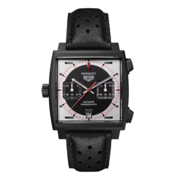 Tag Heuer Monaco Chronograph CAW218F.FC6356 Stopwatch Black & Silver Dial