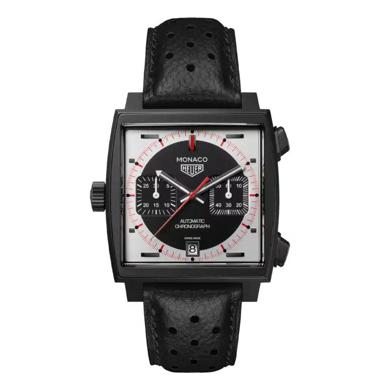 Tag Heuer Monaco Chronograph CAW218F.FC6356 Stopwatch Black & Silver Dial
