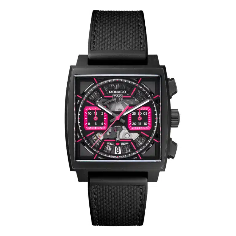 Tag Heuer Monaco Chronograph CBL218B.FT6236 Black & Pink Dial Titanium DLC