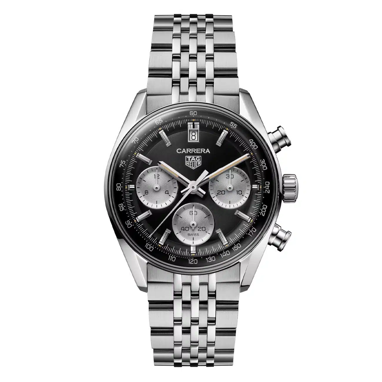 Tag Heuer Carrera Chronograph CBS2210.BA0048 Black and Silver Dial