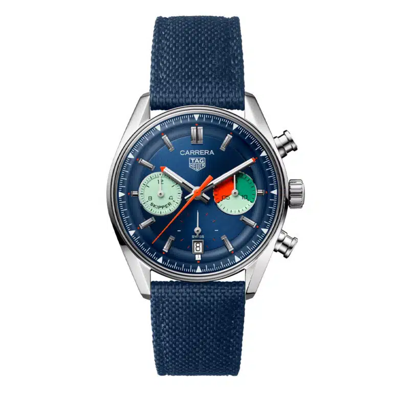 Tag Heuer Carrera Chronograph Skipper CBS2213.FN6002 Blue Dial Fabric Band