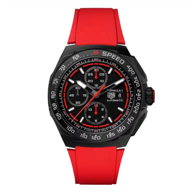 Tag Heuer Formula 1 Chronograph CBZ2085.FT8093 Black Dial Red Rubber Band