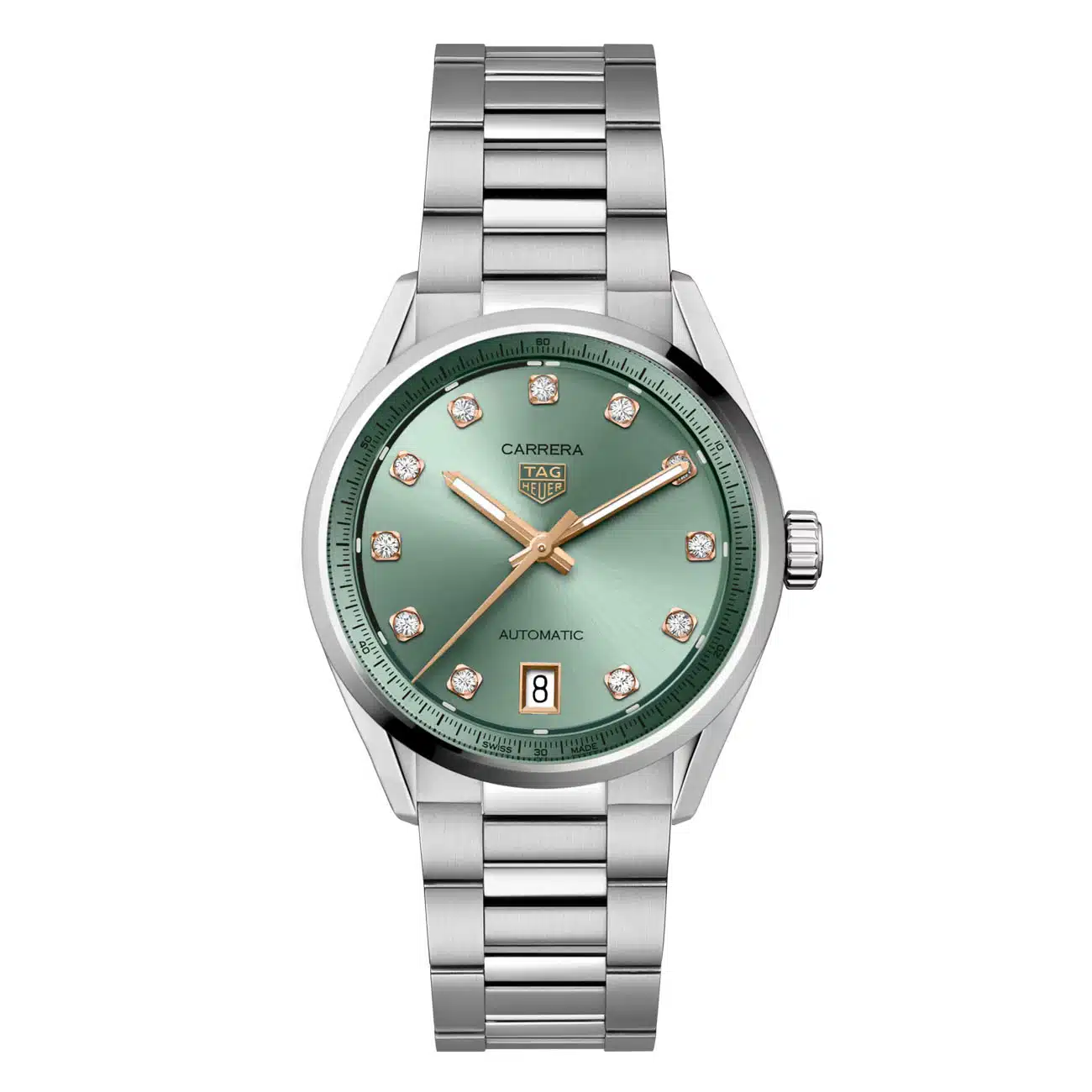 Tag Heuer Carrera Date WBN2317.BA0001 Green Diamond Dial 36mm
