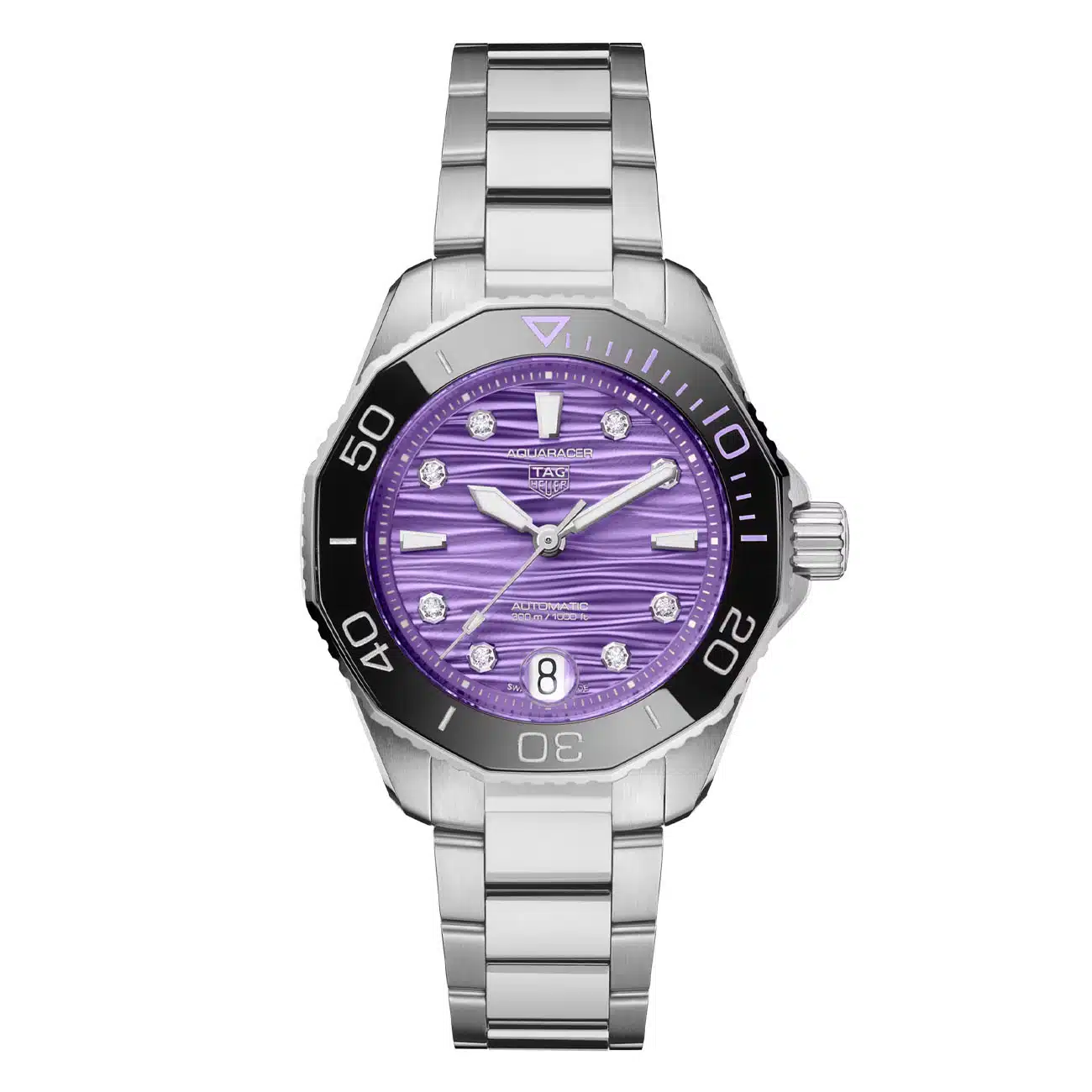 Tag Heuer Aquaracer Professional 300 Date WBP231M.BA0618 Purple Diamond Dial