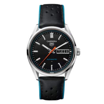 Tag Heuer Carrera Day-Date WDA2110.FC6614 Black Dial 41mm Leather Band