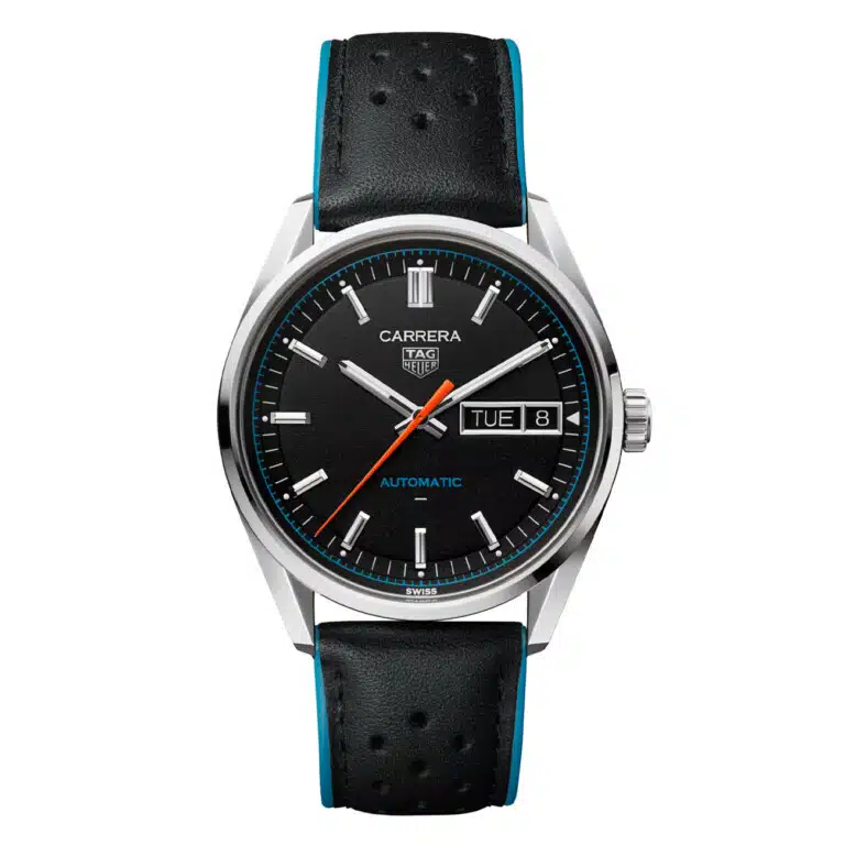 Tag Heuer Carrera Day-Date WDA2110.FC6614 Black Dial 41mm Leather Band