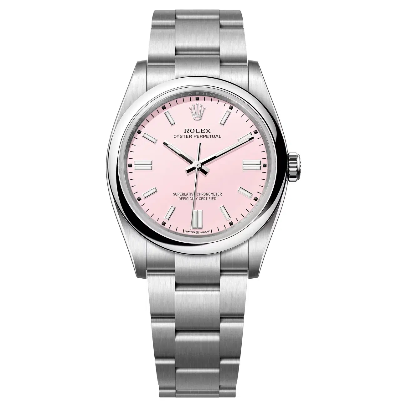 Rolex Oyster Perpetual 126000-0008 Stainless Steel with Candy Pink Dial