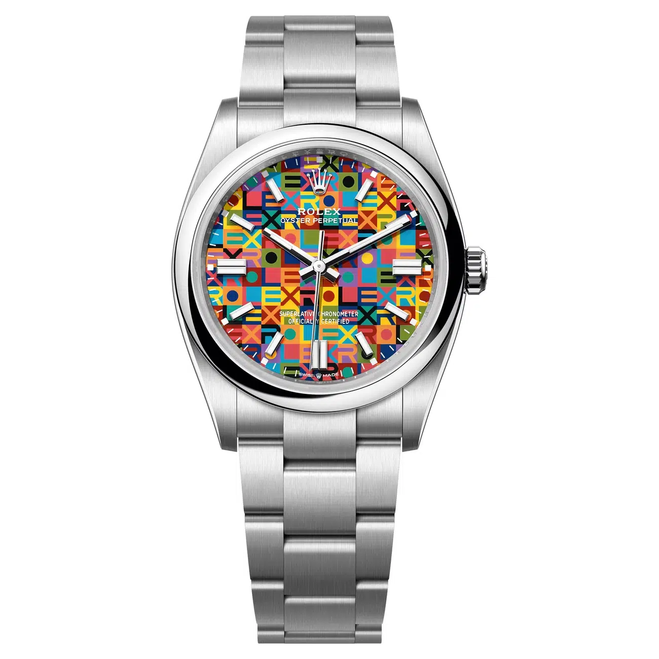 Rolex Oyster Perpetual 126000-0016 Multicolored Jubilee Motif Dial 36 MM Oyster Bracelet