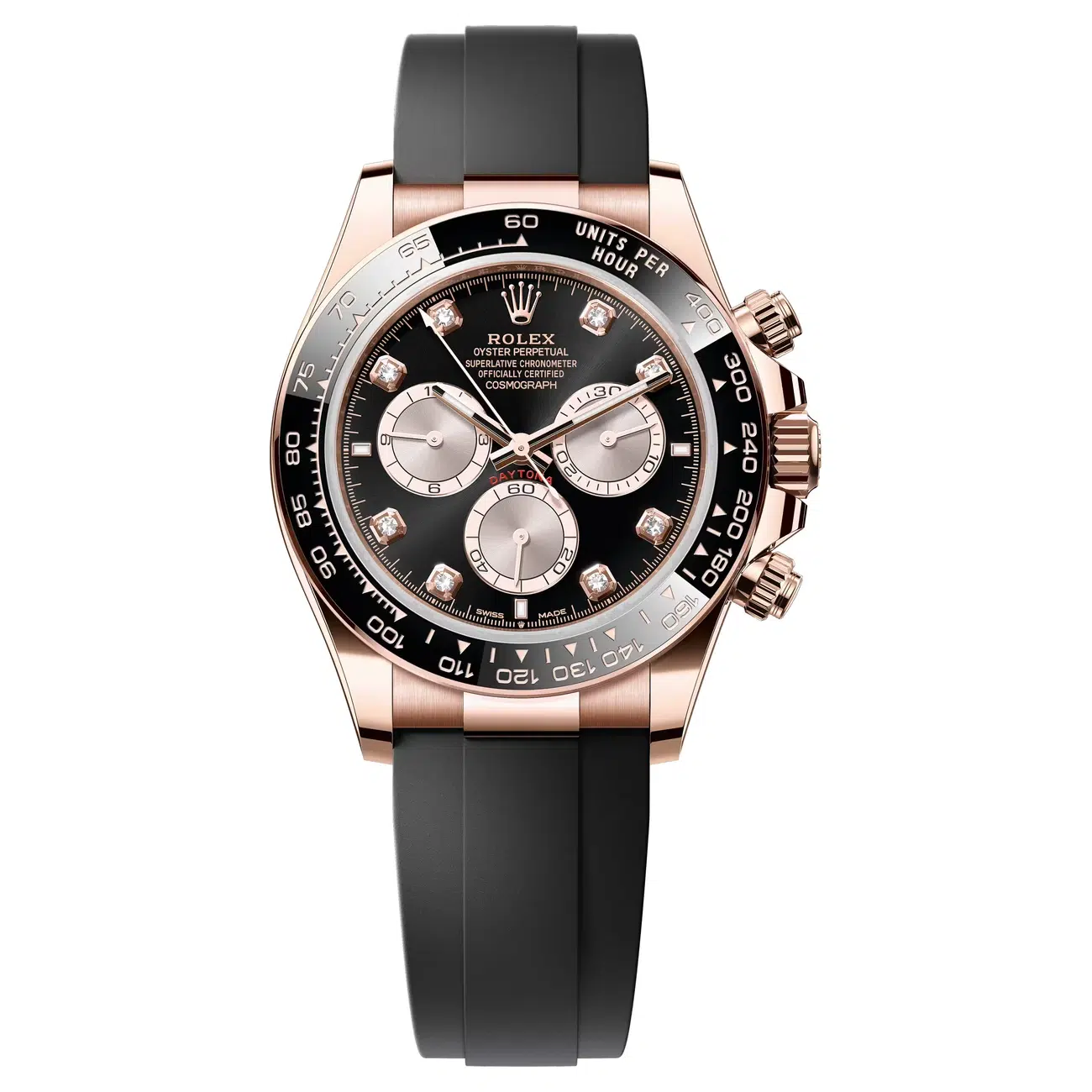Rolex Cosmograph Daytona 126515LN-0004 Black Cerachrom Bezel Chocolate Index Dial Oysterflex Rose Gold (Copy)